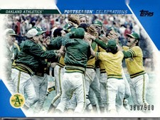 2017 Topps Update Postseason Celebrations Blue PC-13 SN Oakland Athletics