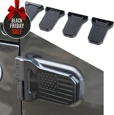 4pc Exterior Door Sides Hinge Cover Trim for Jeep Wrangler JL JT 18+ 2Dr Us Flag