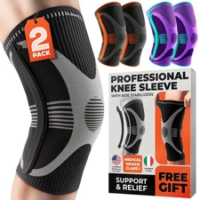 " Rodilleras De Compresión Para Levantamiento De Pesas CrossFit Neoprene Gym, S