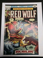 RED WOLF #6 MARVEL COMICS MARCH 1973 SYD SHORES ART  free shipping!