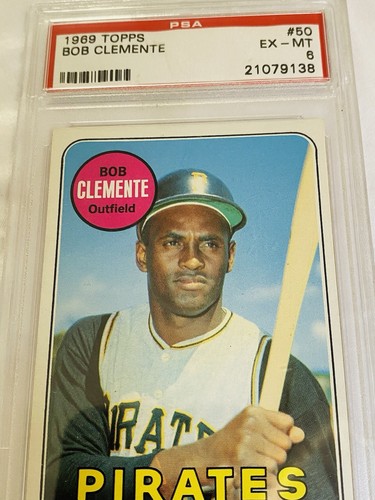 1969 TOPPS BOB CLEMENTE PSA 6 EX-MT SHARP #50 NICELY CENTERED HOF ROBERTO - Picture 3 of 7
