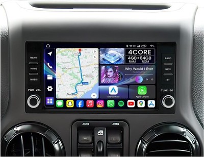 Car Radio Stereo Carplay For 2007-2017 Jeep Wrangler 4+64G 7in Android 15  RDS