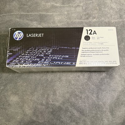 HP 12A Black Original LaserJet Toner Cartridge, Q2612A open box but sealed