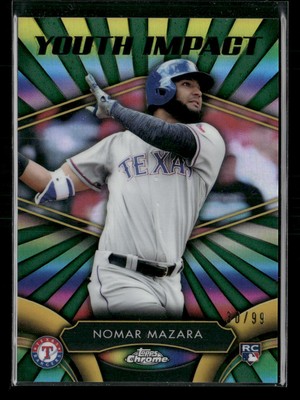 2016 Topps Chrome #YI-13 Nomar Mazara Youth Impact Green #/99