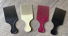 Vintage Goody Hair Picks Plastic 6.5 Set of 4 Textured Lift Comb 80s 90s USA
