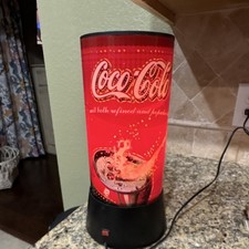 Coca-Cola Collectible Advertising Sign Lamp Red Black Table Light
