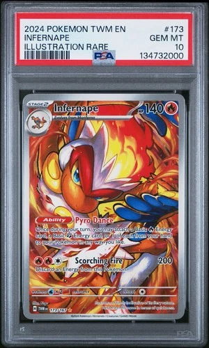 PSA 10 Infernape 173/167 Illustration Rare - Twilight Masquerade Pokémon