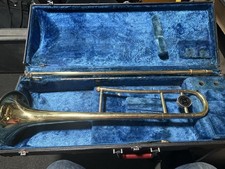 Vintage Band Now Trombone w/ Hard Case Non working (read Description)