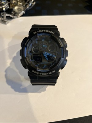 Casio G-Shock GA-100-1A2ER 55mmschwarzes Kunstharzgehäuse mit schwarzem Armband 