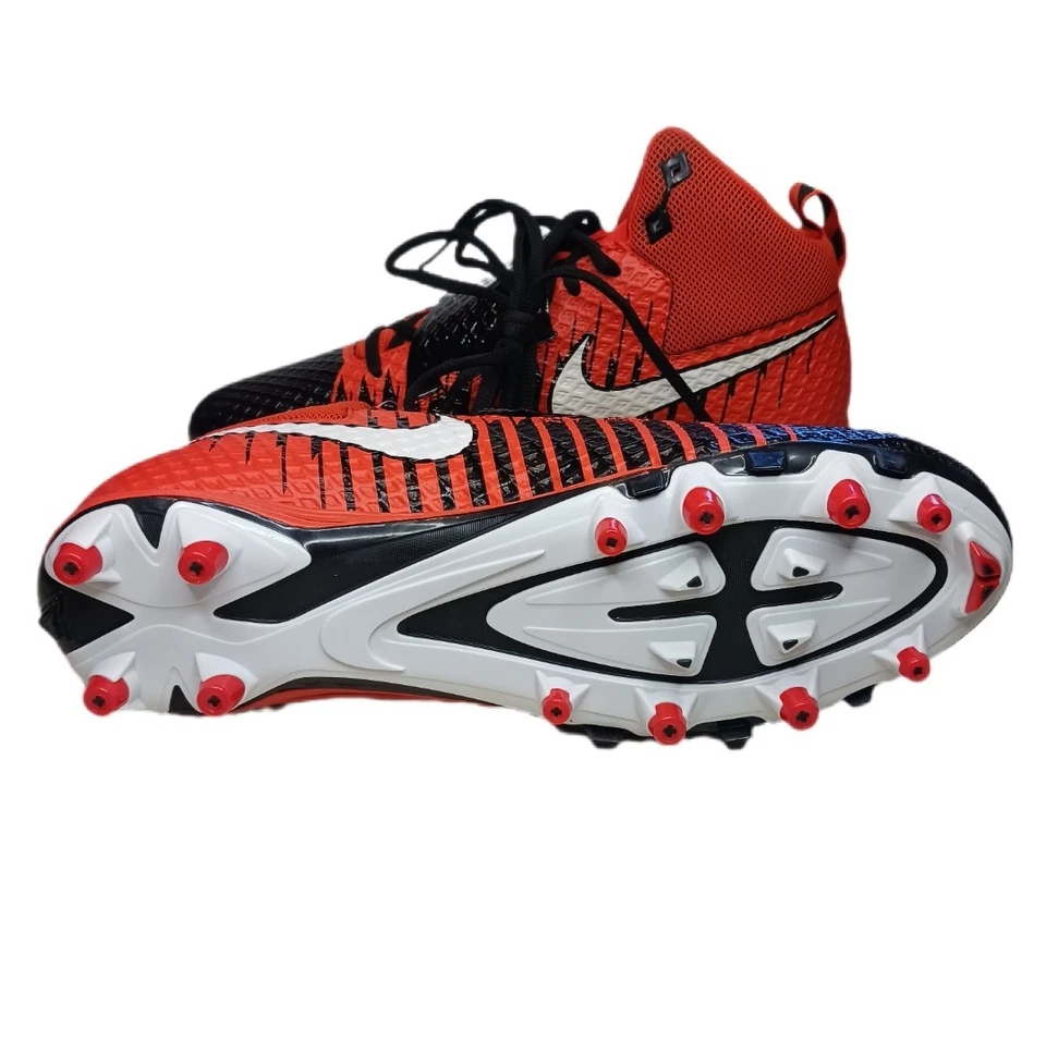 Nike Lunarbeast Strike Pro TD Football Cleats Mens Size 9 Orange And Black - Image 3 of 4