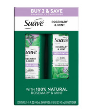 Suave Invigorating Shampoo  Conditioner Set, Rosemary  Mint, Twin Pack,18 Oz