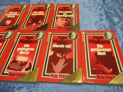 Edgar Wallace , 7  x TB , Rote Kreis Krimi - Serie , 80er Jahre Nostalgie / Kult