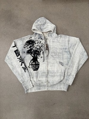 The Great China Wall Ink Zip Hoodie XL Grenade Graffiti Vintage LA USA