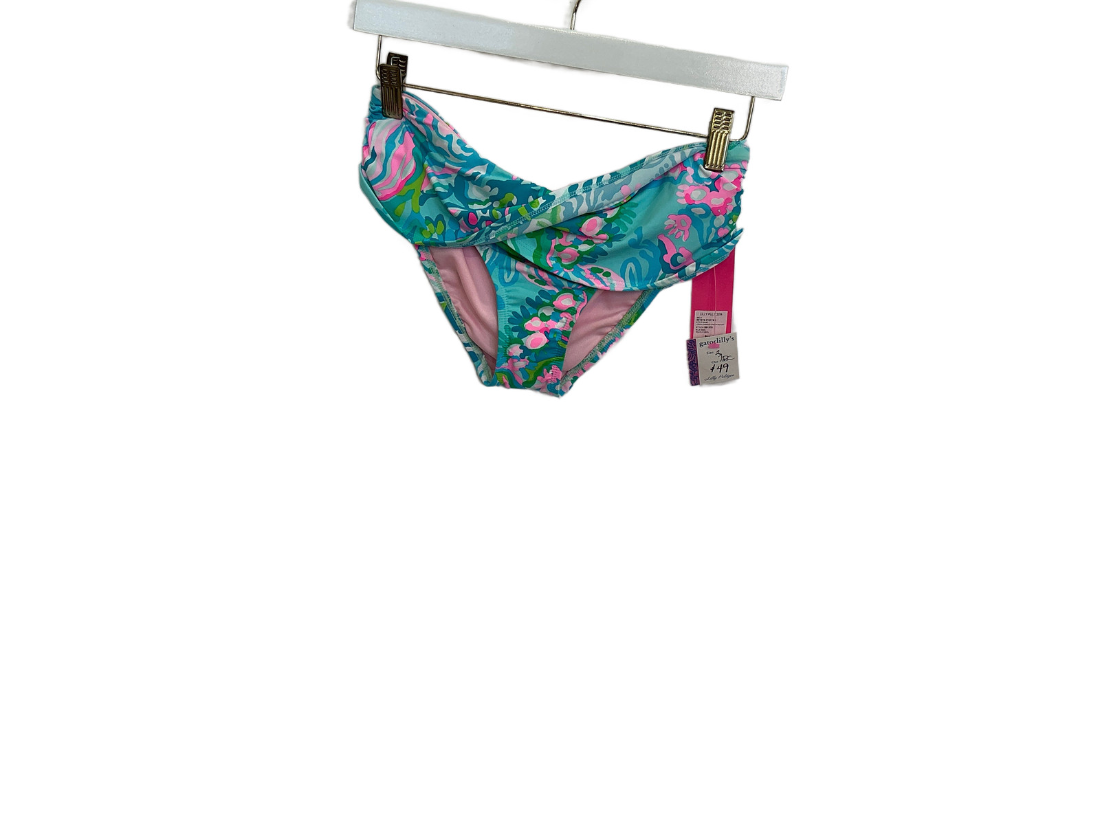 Lilly Pulitzer NWT Lagoon Sarong-Hipster Bottom Blue Ibiza Aquala Visita - Size