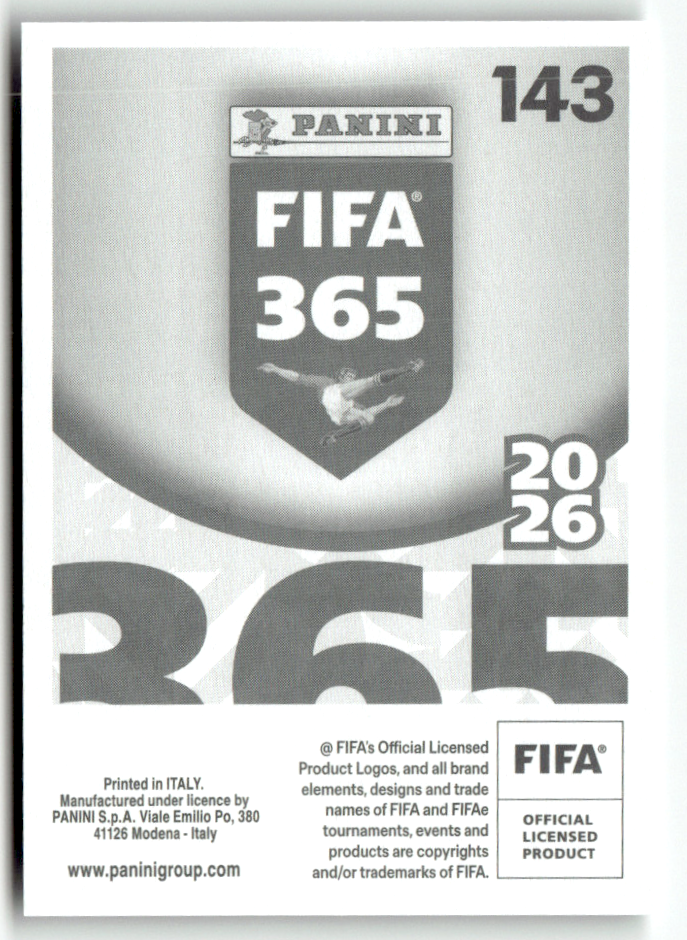 Panini FIFA 365 2026 Sticker No. 143 Denis Zakaria Head to Head | eBay