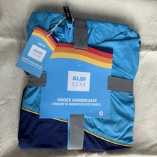 Aldi Gear 2024 Windbreaker Jacket Unisex Blue Medium Brand New Fall Winter