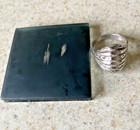 VINTAGE DOMED,RIBBED SZ.7 STERLING SILVER RING — photo 4
