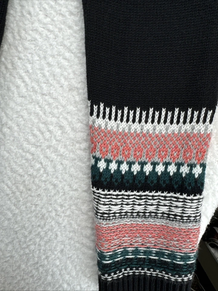 Vestido Suéter Athleta Mediano Manga Larga Gris Carbón Rosa Fair Isle Cachemira Blnd Foto 4 de 4