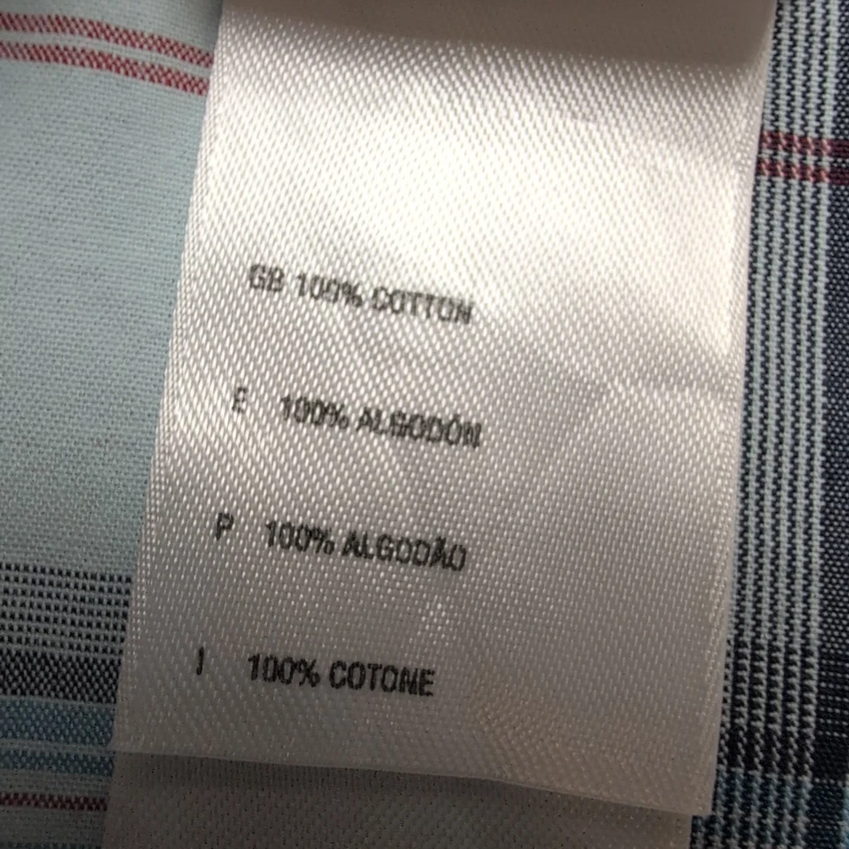 Chemise The North Face M Bleu Rouge Carreaux Manches Courtes Coton - Photo 3/4