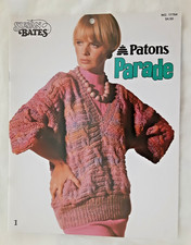 Vintage 1987 Susan Bates Patons Parade Sweater Sewing Craft Project Pamphlet H
