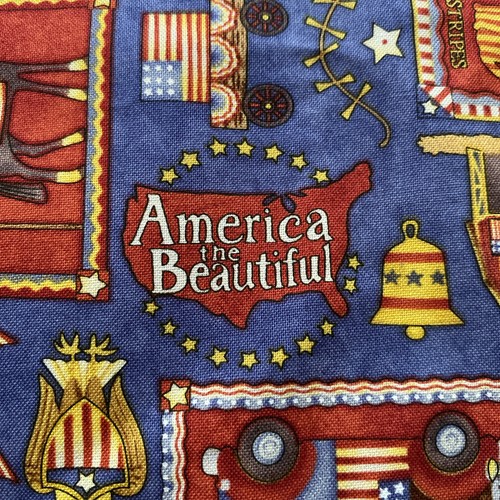 Patriotic Fabric Debbie Mumm’s America the Beautiful Freedom Cotton BTHY 44"wide - Picture 2 of 11