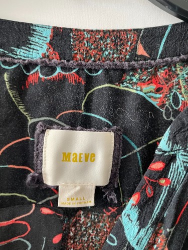 Anthropologie By Maeve Womens Black Tapered Leg Floral Geoscope Jumpsuit Size S - Picture 15 of 17