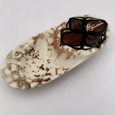 Vintage Hawaii Ceramic Ashtray Coin Change Plate Trinket Front Door Drop Tiki 7"