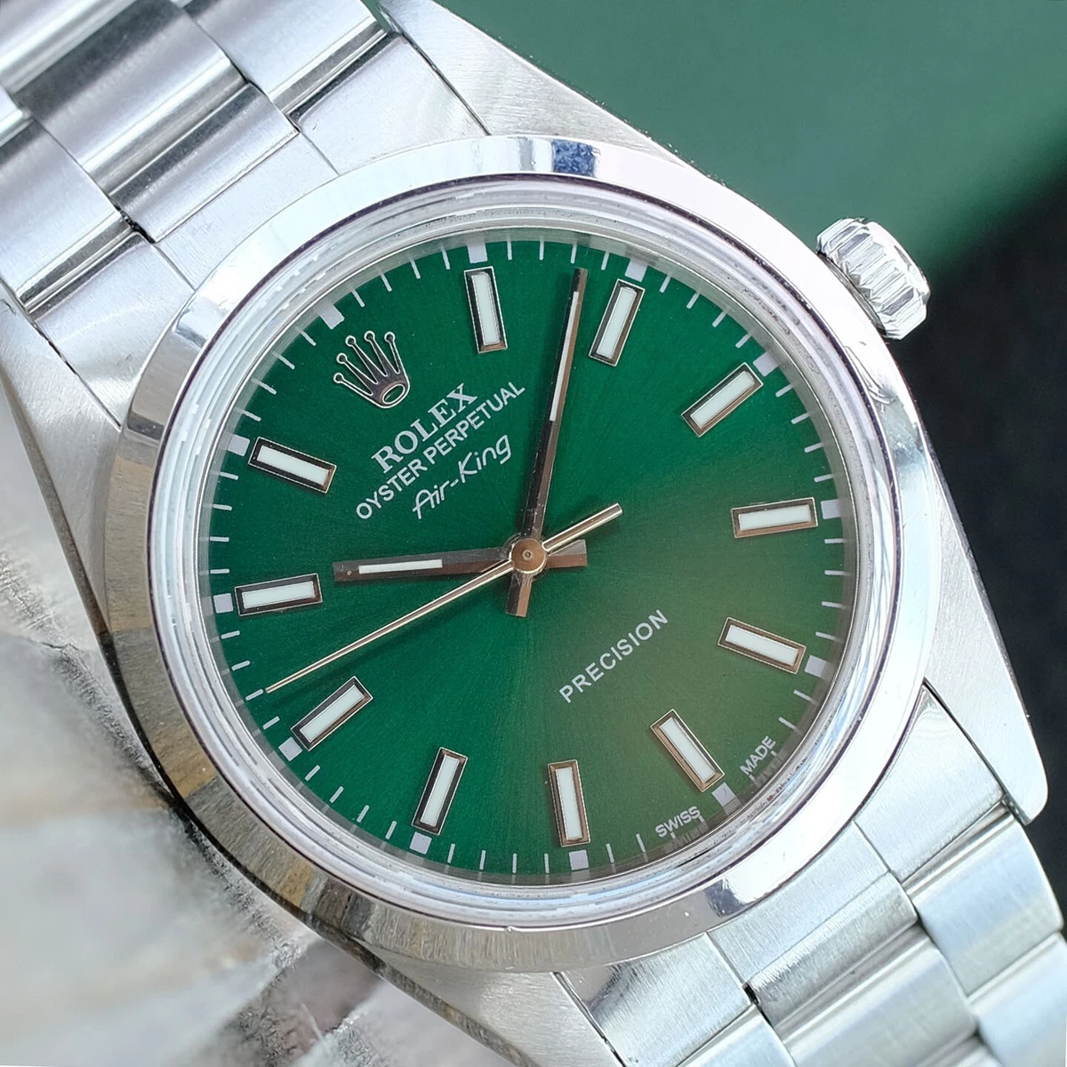 Rolex air king green clearance dial