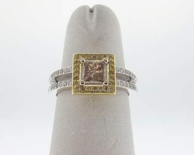 Genuine Diamonds Chocolate Yellow White Solid 18k Two