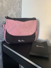 vintage pink silver cross changing bag