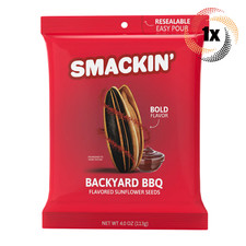 1x Bag Smackin' Backyard BBQ Flavor Jumbo Sunflower Seeds  4oz  Small Batch