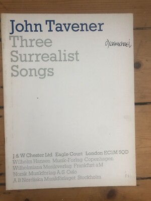 John Tavener Three Surrealist Songs sheet music