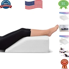 Ergonomic Memory Foam Leg Elevation Pillow - 24" Wedge for Relief & Recovery