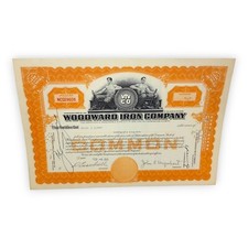 Woodward Iron Company 1959 Twenty Five Historische Wertpapiere Sammler Aktie USA