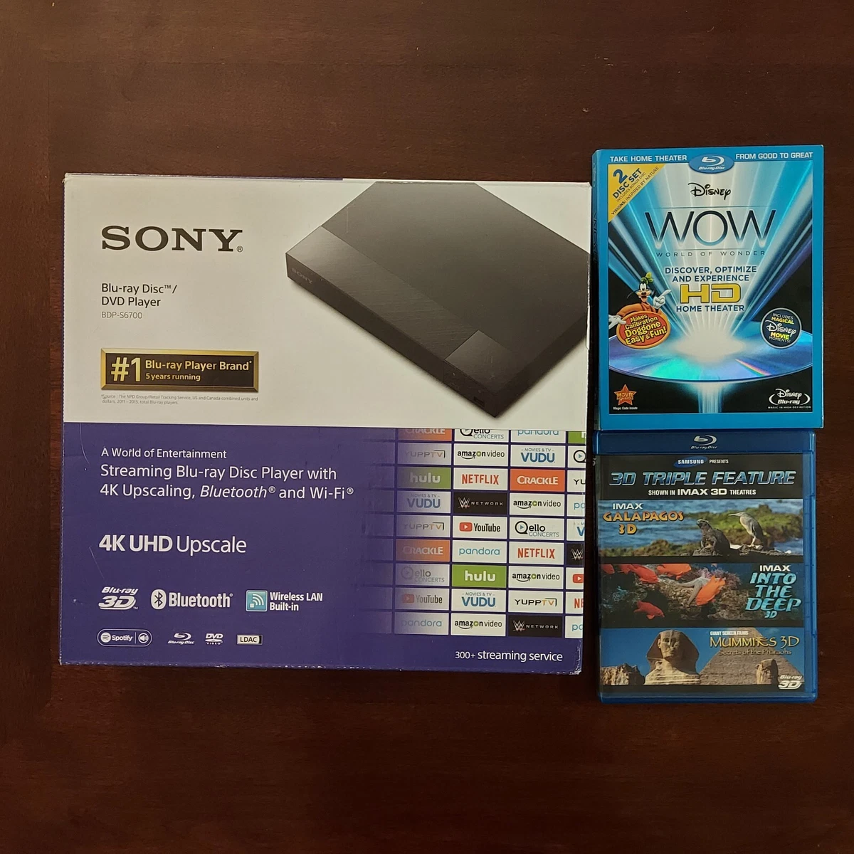 Sony BDP-S6700 Black 4K UHD Bluetooth Wi-Fi Blu-Ray Disc DVD Player +  EXTRAS!