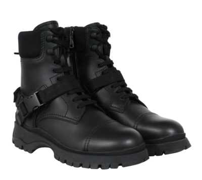 Prada Womens Brixxen Combat Lace Up Boots US 8 EU 38 Black  display picture 3