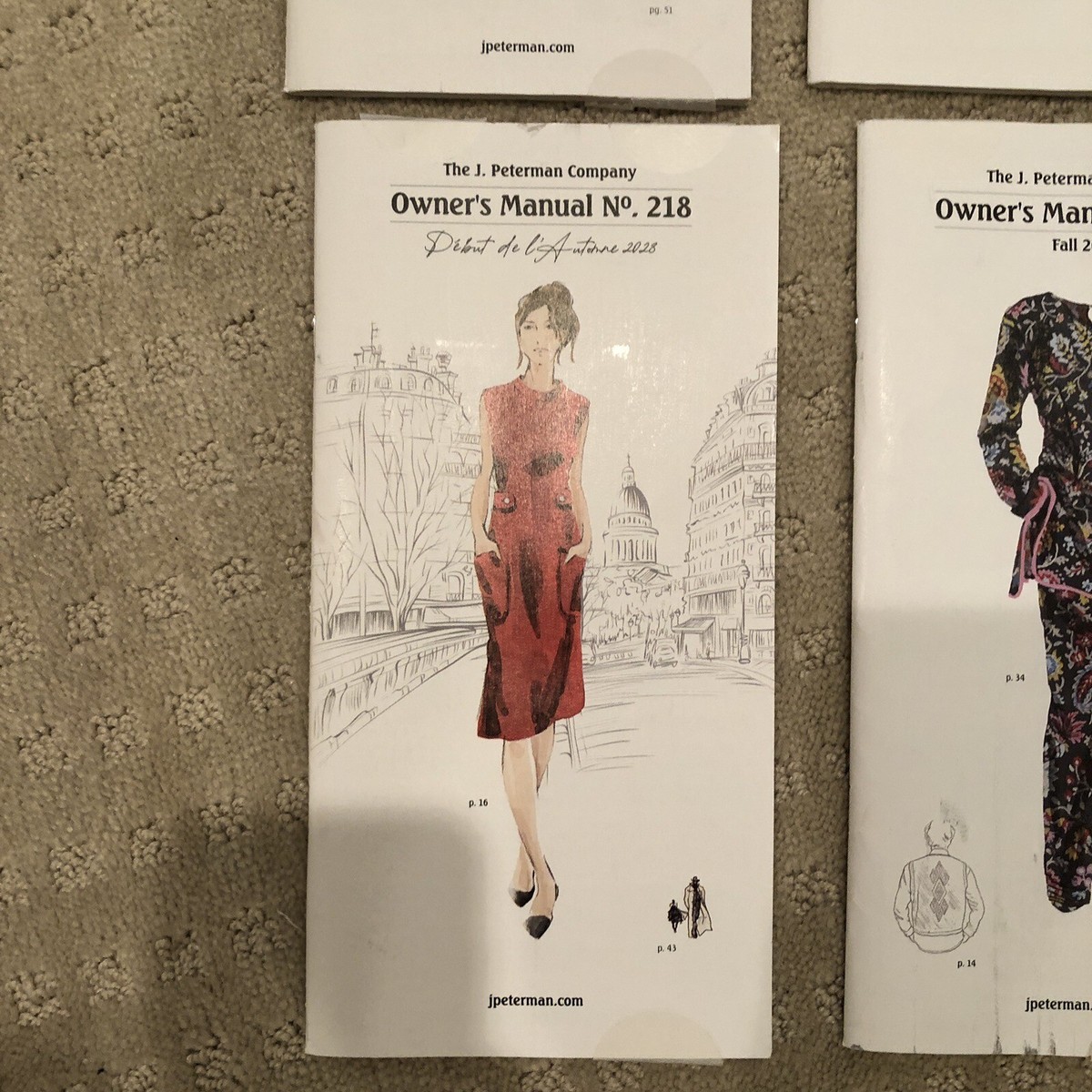 J. Peterman Company 2023 Owner's Manual Catalog # 216, 216b