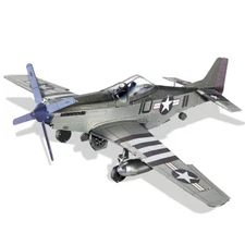 Piececool 3D Model Kits For Adult P-51 Mustang Metal Model Puzzle Kit Gifts Toys