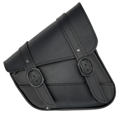 Willie & Max Black Jack Swingarm Bag Dual Shock w/Blk Buckle - Black