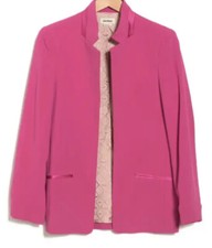 598 NWT Zadig Voltaire Volly Satin Blazer in Framboise Sz 36 US S