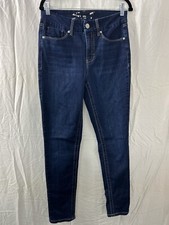 Seven7 Tummyless High Rise Skinny Dark Wash Stretch Denim Womens Jeans Size 8