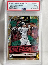 2021 DONRUSS NOLAN ARENADO UNLEASHED INSERT GOLD  /999 PSA 9