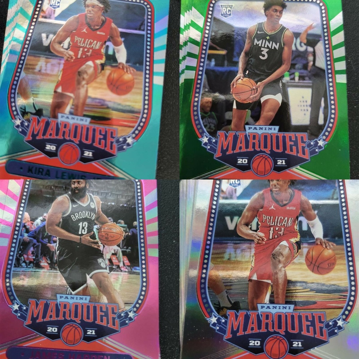 2020-21 Chronicles Basketball Marquee 236-270 Base Green Pink Teal