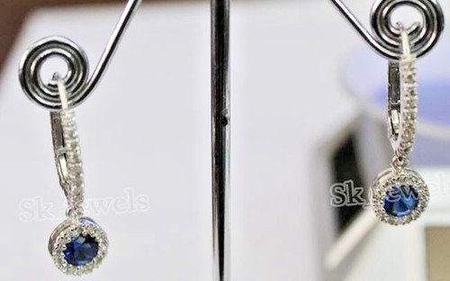Boucles D’oreilles Créoles Rondes Avec Diamant Noir 1/5 Ct – Métal Cuivre, Style Ethnique