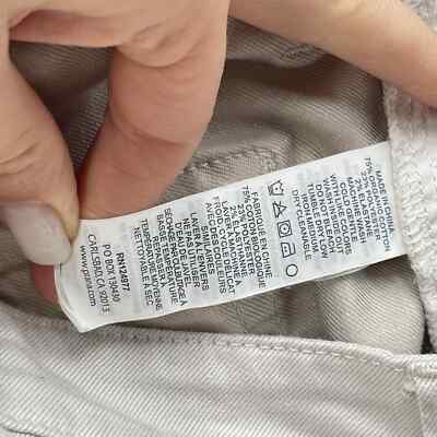 【専用】316 Prana Kayla Jeans Women 4 White Crop Chino Denim Organic Cotton