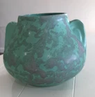 Vintage Brush McCoy Pottery Art Vase Vellum Mottled Green 1930s 5"
