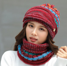 Red winter Face mask detachable Hat. Includes Scarf