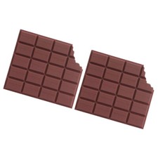 2PCS Chocolate Shaped Cover Notepad Binding Pocket Notebook Mini Daily Diary
