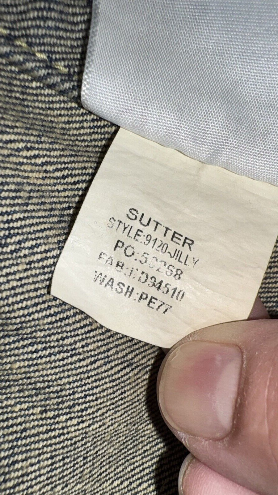 Sutters Copper Riveted Denim Jean Jacket Juniors X-Large