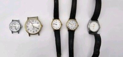 5x Uhren Konvolut, Timex Indiglo, Atrium 